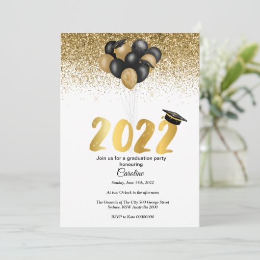 Abschluss einladen einladung (Stehend Vorderseite)