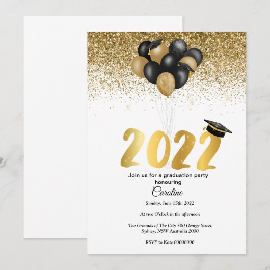 Abschluss einladen einladung (Vorne/Hinten)