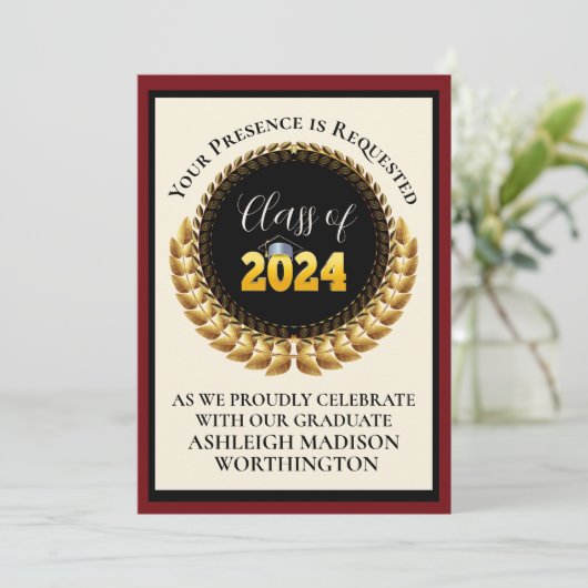 Abschluss Einladung (Stehend Vorderseite)