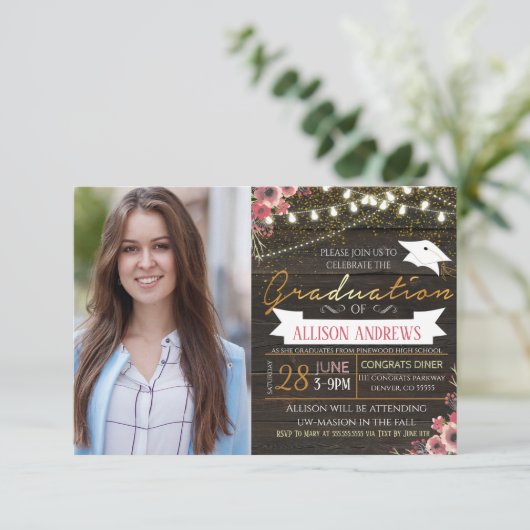 Abschluss Einladung (Stehend Vorderseite)