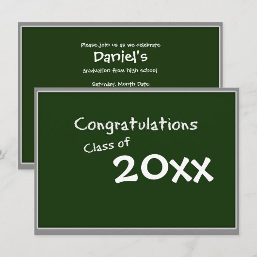 Abschluss Einladung (Vorne/Hinten)