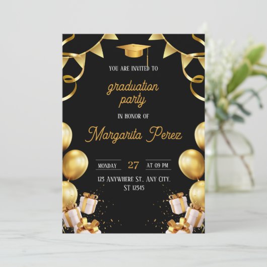 Abschluss Einladung (Stehend Vorderseite)