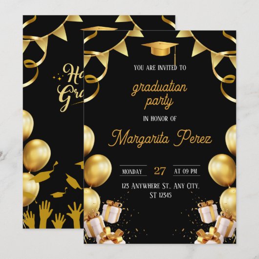 Abschluss Einladung (Vorne/Hinten)