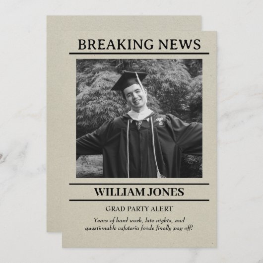 Abschluss Einladung (Vorne/Hinten)