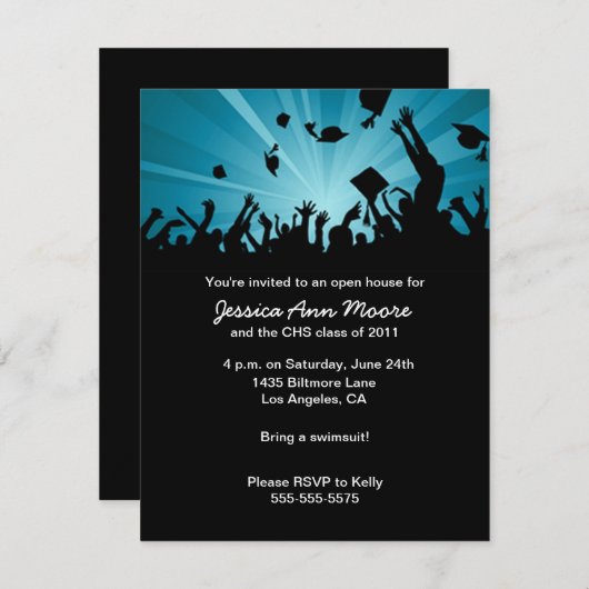 Abschluss Einladung (Vorne/Hinten)