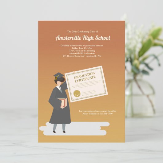 Abschluss Einladung (Stehend Vorderseite)