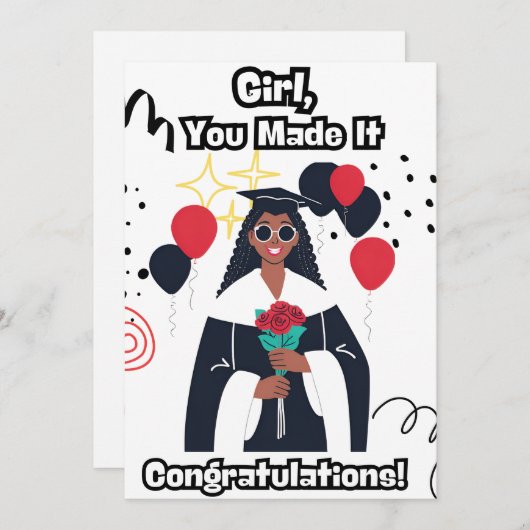 Abschluss Einladung (Vorne/Hinten)