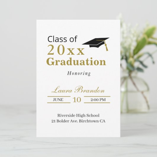 Abschluss Einladung (Stehend Vorderseite)