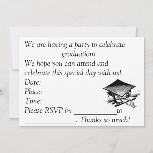 Abschluss Einladung (Vorderseite)