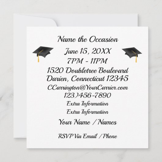 Abschluss Einladung (Rückseite)