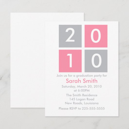 Abschluss Einladung (Vorne/Hinten)