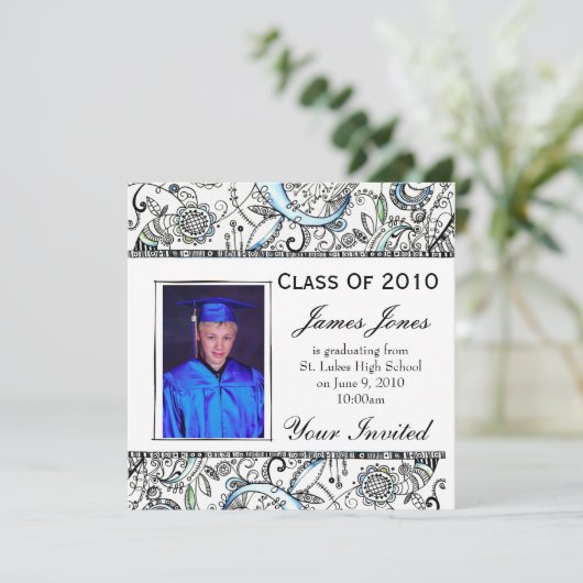 Abschluss Einladung (Stehend Vorderseite)