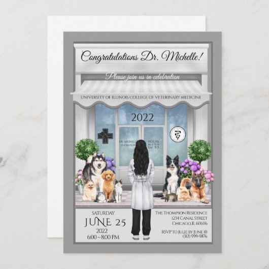 Abschluss Einladung (Vorne/Hinten)