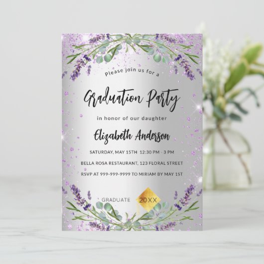 Abschluss Einladung (Stehend Vorderseite)