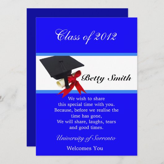 Abschluss Einladung (Vorne/Hinten)