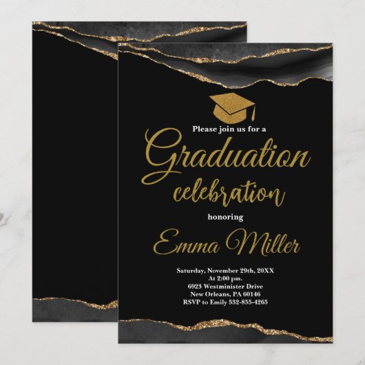 Abschluss Einladung (Vorne/Hinten)