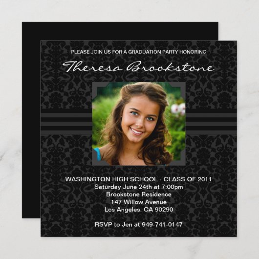 Abschluss Einladung (Vorne/Hinten)