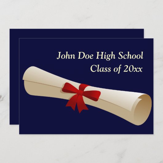 Abschluss Einladung (Vorne/Hinten)