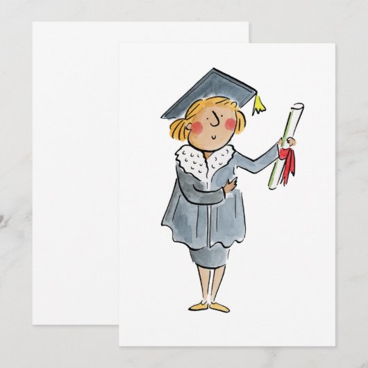 Abschluss Einladung (Vorne/Hinten)