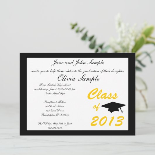 Abschluss Einladung (Stehend Vorderseite)