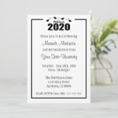 Abschluss-Einladung 2020 PhD (Black Caps) Einladung (Stehend Vorderseite)