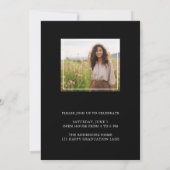 Abschluss Einladung 2 Fotos Arch - Schwarz (Rückseite)