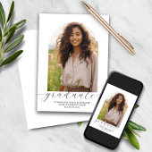 Abschluss Einladung 2 Fotos Arch White