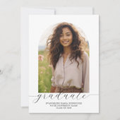 Abschluss Einladung 2 Fotos Arch White (Vorderseite)