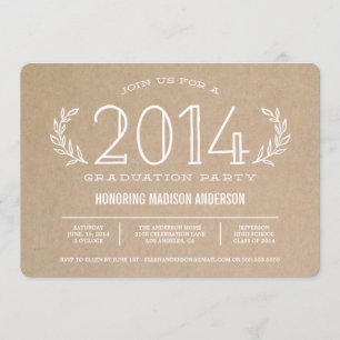 Abschluss-Einladung Absolventwreath-  Einladung