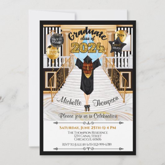 Abschluss Einladung Ankündigung (Vorderseite)