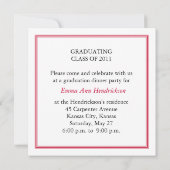 Abschluss Einladung {Ankündigung des Fotos} (Rückseite)