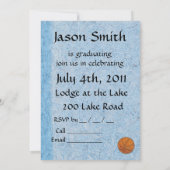 Abschluss-Einladung - Basketball-Thema Einladung (Rückseite)