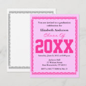 Abschluss Einladung Classic Pink (Vorne/Hinten)