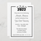 Abschluss-Einladung der Law School 2022 (Black Cap Einladung (Vorne/Hinten)