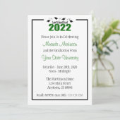 Abschluss-Einladung der Law School 2022 (Green Cap Einladung (Stehend Vorderseite)