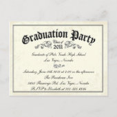 Abschluss Einladung Diploma Stil (Vorderseite)