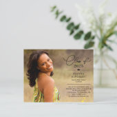 Abschluss-Einladung für Redaktion Postkarte (Stehend Vorderseite)