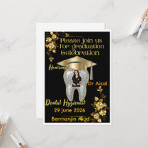 Abschluss-Einladung für Zahnarzthelferin mit Foto