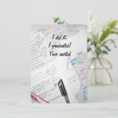 Abschluss Einladung Gerecycelt Papier (Stehend Vorderseite)