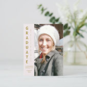 Abschluss Einladung Graduate Foto Postkarte (Stehend Vorderseite)