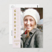 Abschluss Einladung Graduate Foto Postkarte (Vorne/Hinten)