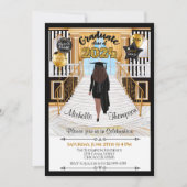 Abschluss Einladung Hispanic African Female (Vorderseite)