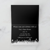 Abschluss Einladung Ihres Foto Silhouette Crowd (Innenseite)