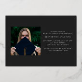 Abschluss-Einladung in pressiertem Foil Grad Folieneinladung (Rückseite)