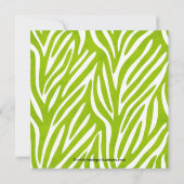 Abschluss Einladung mit Foto Lime Green Zebra (Rückseite)
