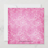 Abschluss Einladung mit Foto Pink Paisley (Rückseite)