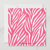 Abschluss Einladung mit Foto Pink Zebra Print (Rückseite)