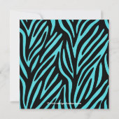 Abschluss Einladung mit Foto Turquoise Zebra (Rückseite)
