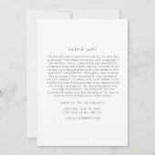 Abschluss Einladung mit Foto und Botschaft (Rückseite)