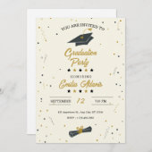 Abschluss Einladung, Moderner Abschluss Senior Einladung (Vorne/Hinten)